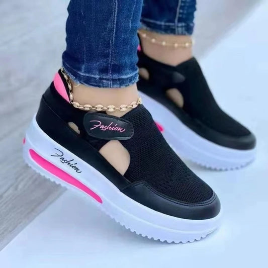 2024 New Women Shoes Women Lightweight Comfortable Casual Shoes Outdoor Breathable Platform Hollow Out Sneaker Zapatos De Mujer
