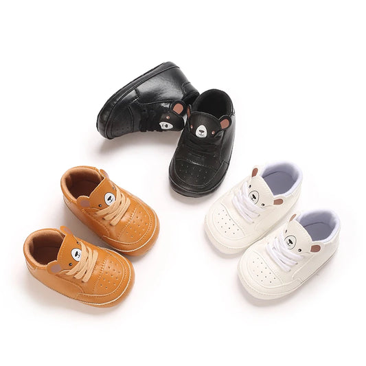 Cute Cartoon Baby Shoes For Spring And Autumn 0-18M Newborn Boys And Girls Anti Slip Walking Shoes Soft Soled Sports Shoes
