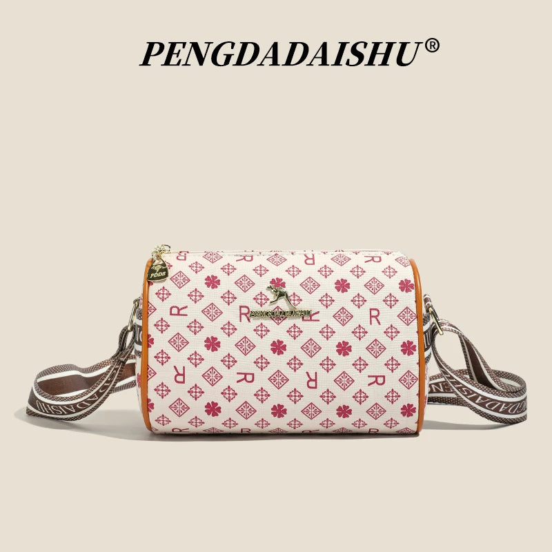 Women's Bag New Alphabet Print Shoulder Bag Fashion Retro Pillow Bag High-End Crossbody Bag Trendy