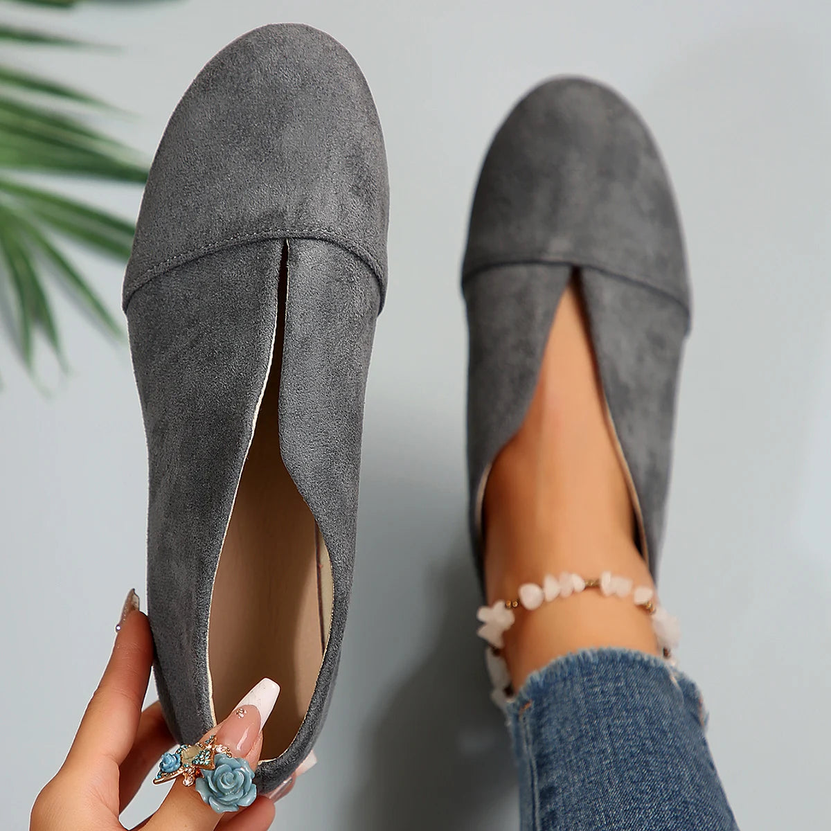 Women Flats Retro Pointed Toe Loafers Spring Autumn Plus Size Flat Shoes Summer Slip on Casual Shoes for Women Zapatos De Mujer