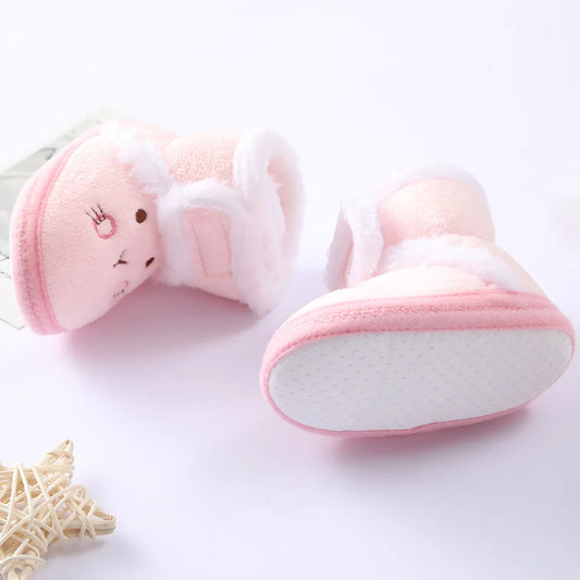 Newborn Baby Girl Boy Shoes First Walkers Winter Thick Warm Infant Baby Shoes Cute Toddler Baby Shoes for Girls Boys 0-9Month