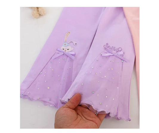 2025 New Baby Girl Pants Quality Cartoon Print Leggings Spring Autumn Children Skinny Pant Kid Long Trouser