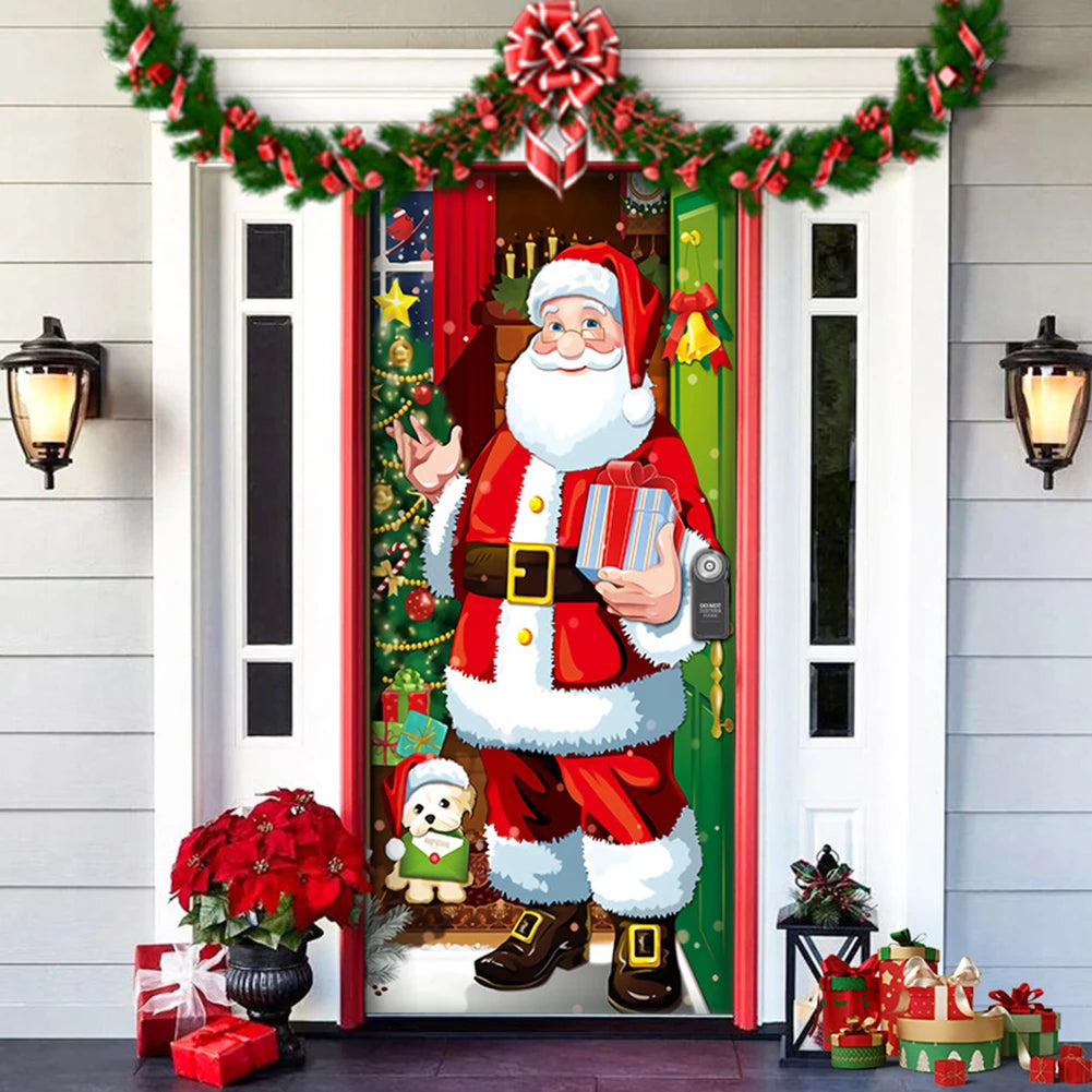 Home Decor Holiday Door Cover Eye-Catching Designs Door Decoration For Indoor Outside