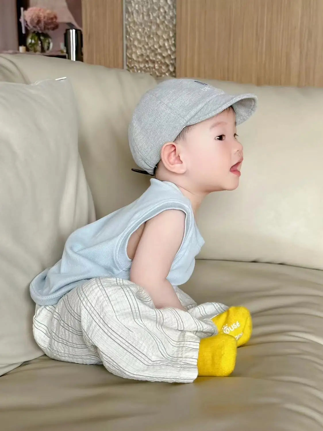 Boys' Summer Lightweight Set: Sleeveless T-Shirt and Mosquito-Resistant Pants, New Arrival with Vest and Casual Pants.