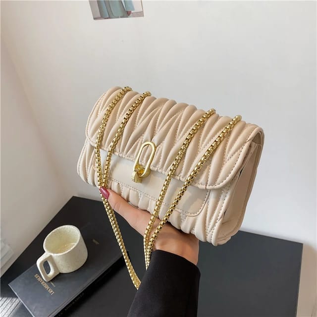 QUEENSHOW Luxury Brand Women Handbag New Fashion Chain Female Shoulder Bag High Quality Leather Designer Crossbody Bags Purses