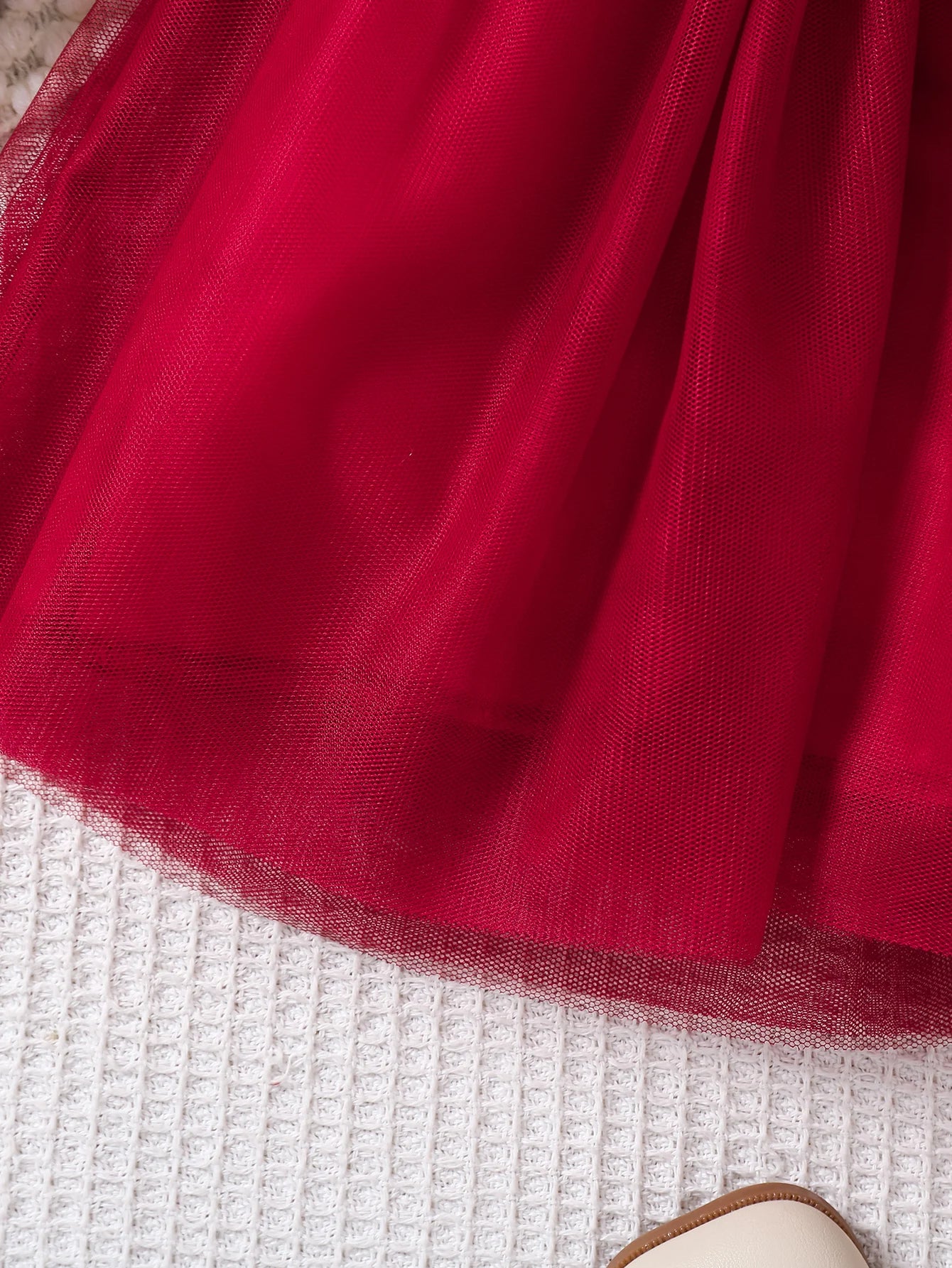 Toddler Girl Party Dress Autumn Winter 1-8 Years Children Christmas And New Year Princess Dress Red Velvet Gown Stars Mesh Dress