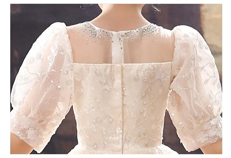Girl Wedding Evening Party Dresses Kids Formal Dress for Girls Princess Pageant Sequins Long Gown Children Boutique Clothing
