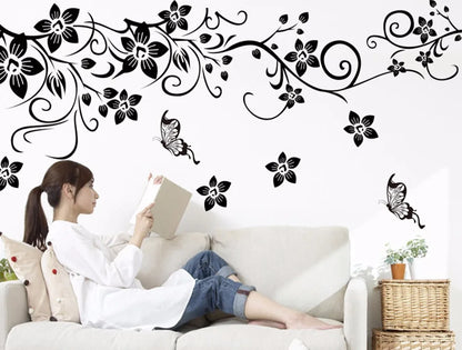 Hot DIY Beatiful Wall Art Decal Decoration Fashion Romantic Flower Wall Stickers Home Decor 3D Wallpaper Mural Poster