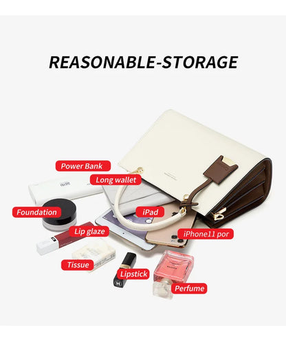 Women's Handbags Shoulder Bags For Female Luxury Designer Top-Handle Tote Bag Purse Wallet Quality Leather