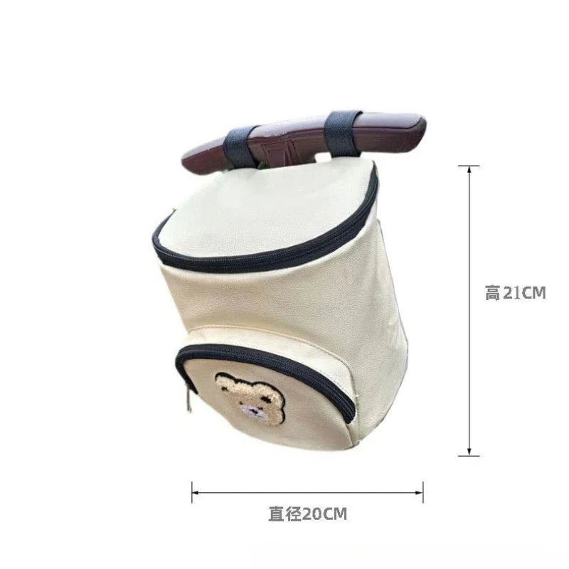 Baby Strolle Saddlebag Cute Baby Carriage Waterproof Feeding Bottle Children Diapers Organizers Stroller Storage Bag Accessories
