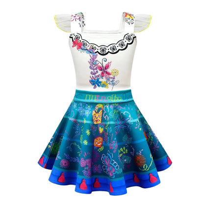 Summer Dress For Girls Mirabel Isabela Casual Dress Kids Clothes Princess Costume Vestidos