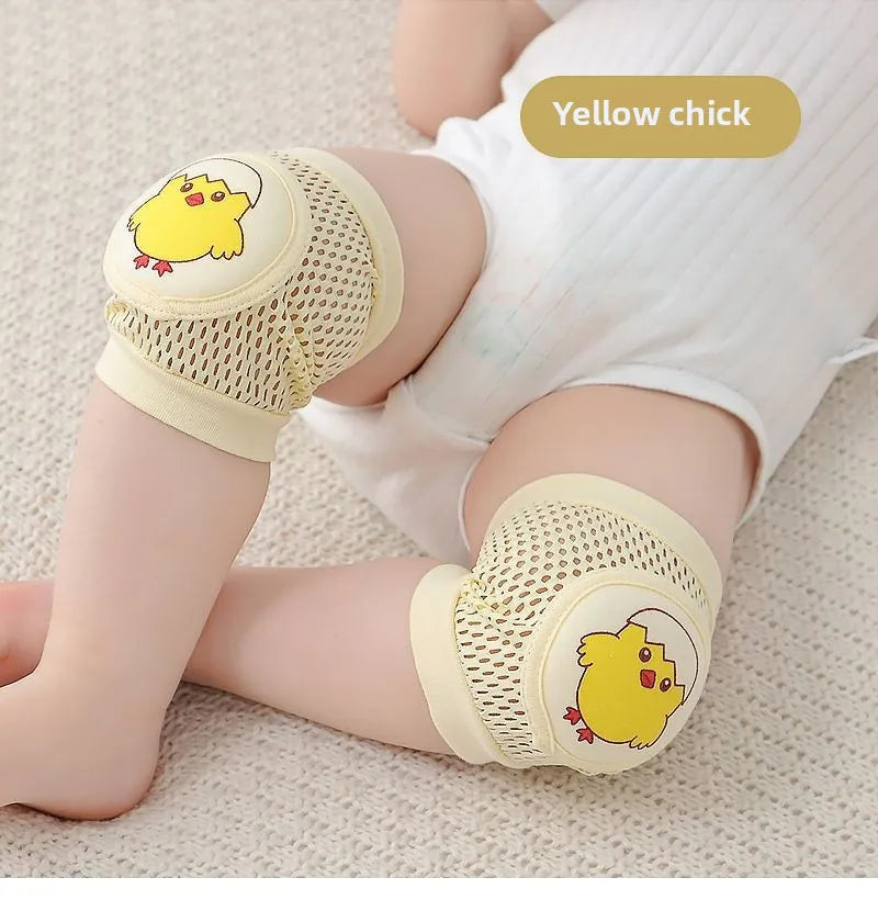Baby Knee Pads 1 Pair - Thin Summer Crawling Protection, Anti-Fall Learning to Walk Gear for Infants & Toddlers