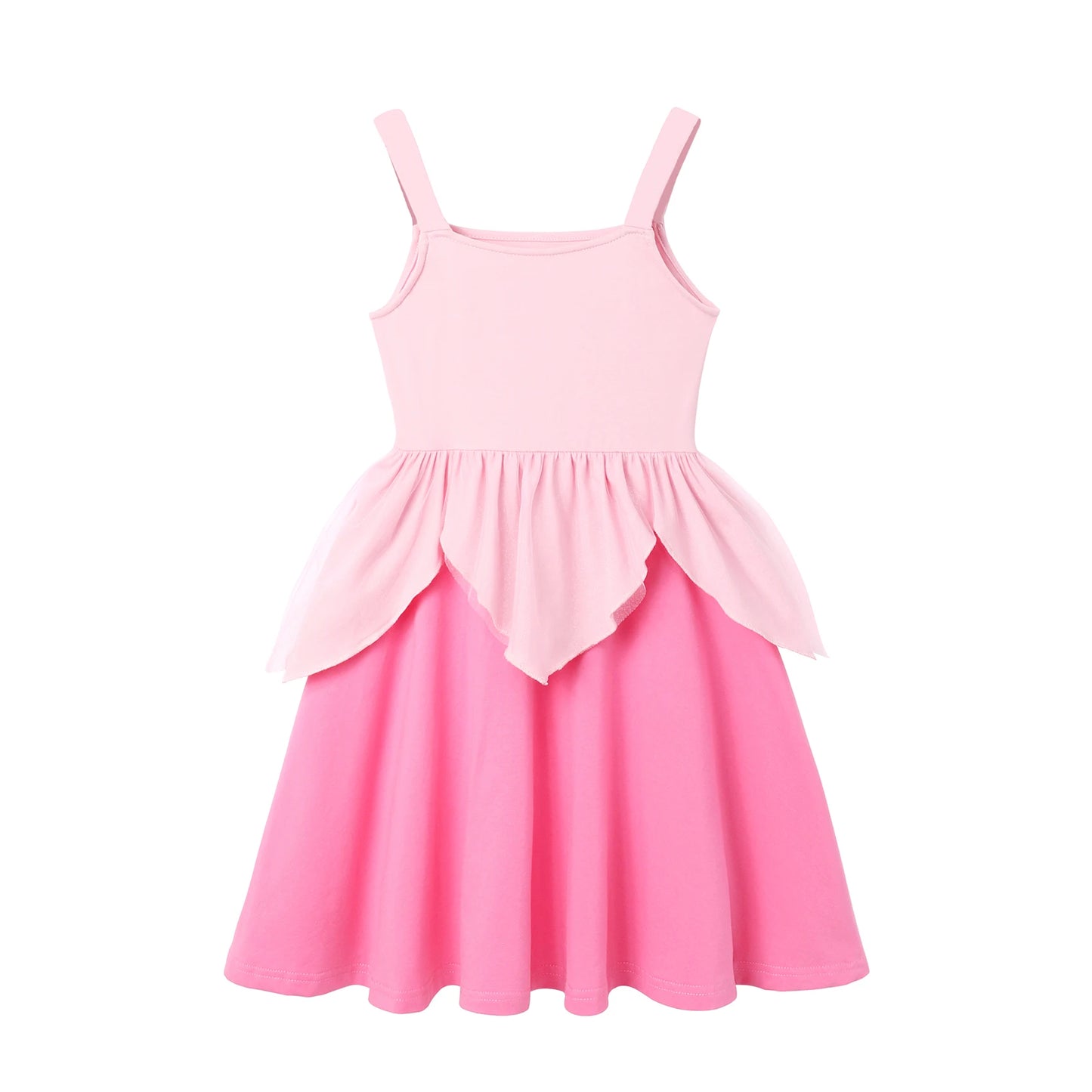 Summer Casual Dress for Girls Mermaid Dress One-Shoulder Sling Short Sleeve Cosplay Princess Costume Casual Vest 2-10 Years