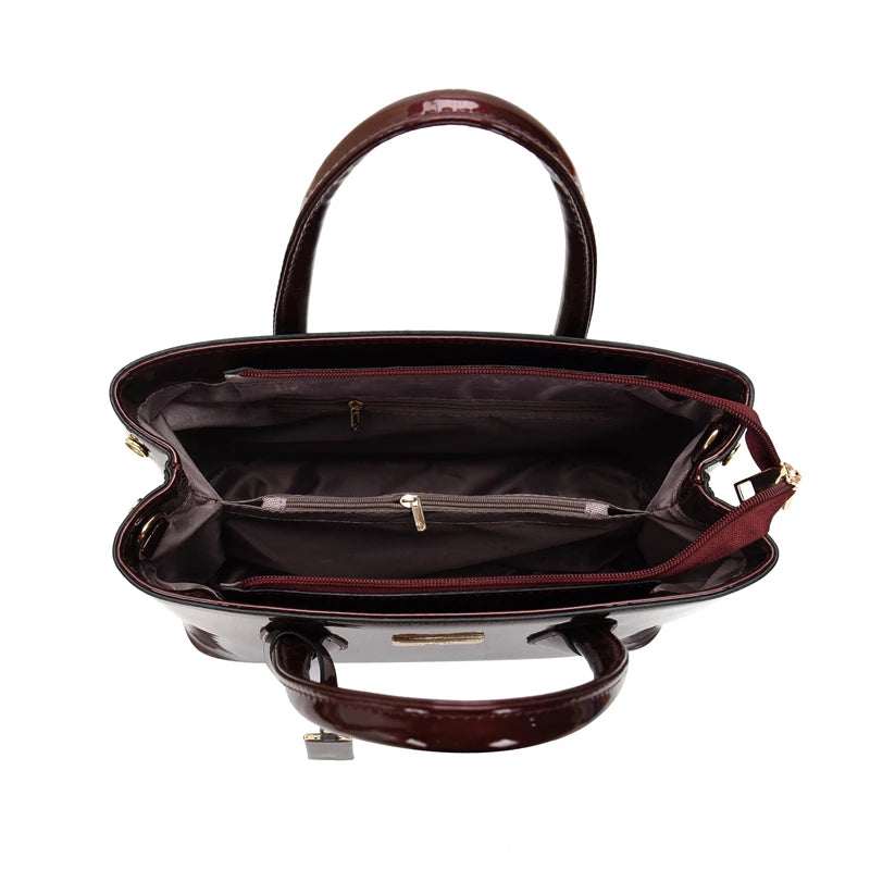 Women Handbags High Quality Patent Leather Women's Bag Fashion Shoulder bag Luxury Tote bag+card package Designer Messenger Bags