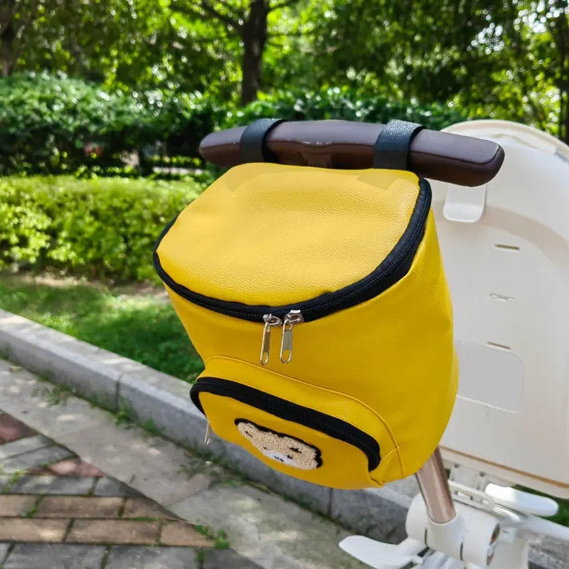 Baby Strolle Saddlebag Cute Baby Carriage Waterproof Feeding Bottle Children Diapers Organizers Stroller Storage Bag Accessories