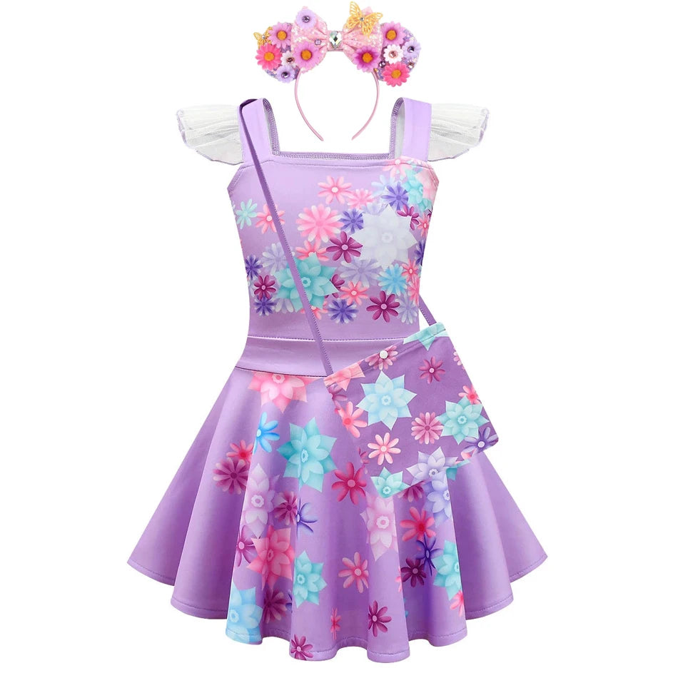 Summer Dress For Girls Mirabel Isabela Casual Dress Kids Clothes Princess Costume Vestidos