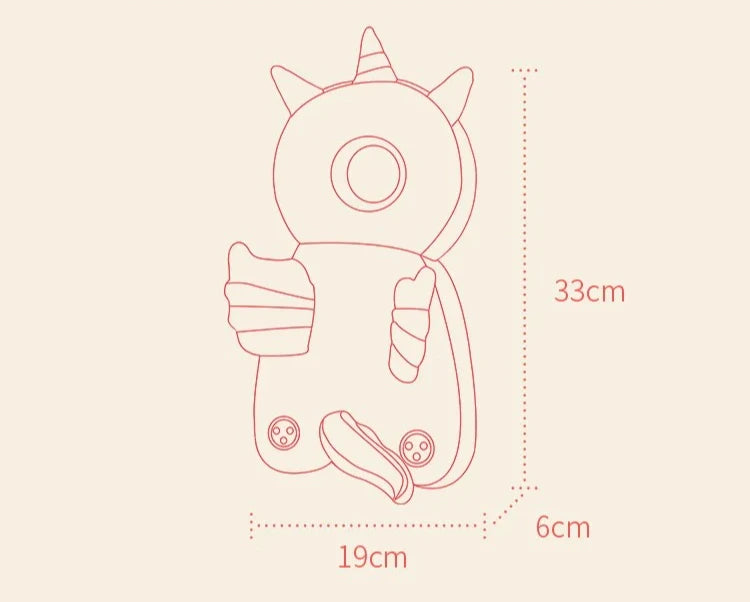 Toddler Safety Backpack Head Protector Baby Walking Crash Cushion Anti-Fall Pillow Learning To Walk Infant Fall Protection Gear