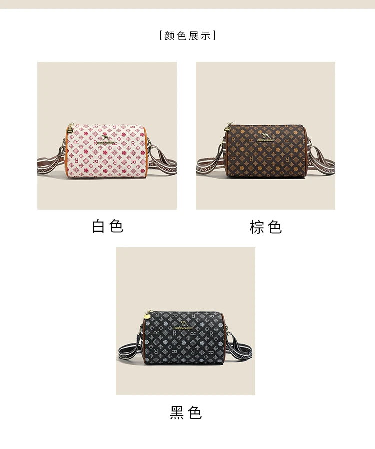 Women's Bag New Alphabet Print Shoulder Bag Fashion Retro Pillow Bag High-End Crossbody Bag Trendy