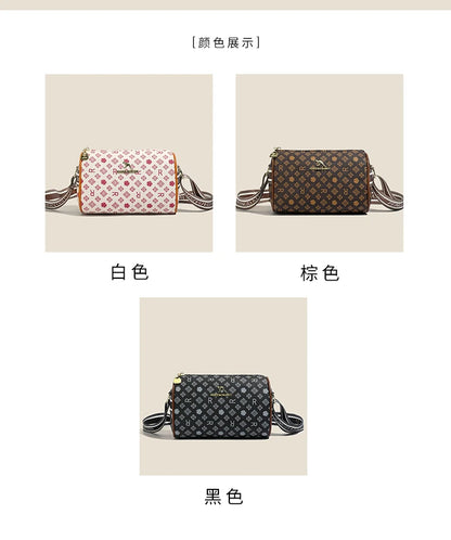 Women's Bag New Alphabet Print Shoulder Bag Fashion Retro Pillow Bag High-End Crossbody Bag Trendy