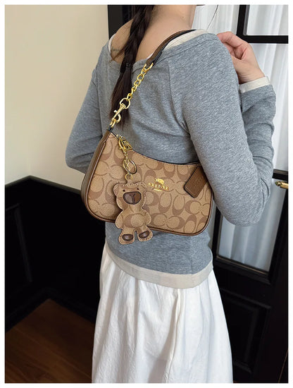 High-end style handbag for women, 2025 new model, unique and fashionable, trendy, retro, simple and elegant small square bag, cr