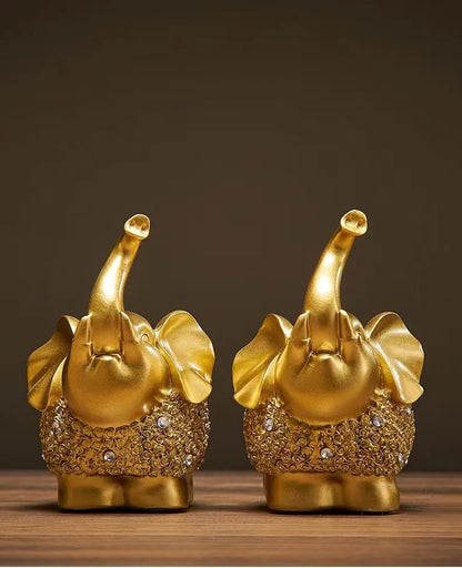 Elephant ornaments, living room wine cabinet, TV cabinet, creative home decor, entrance soft decorations, gifts, office