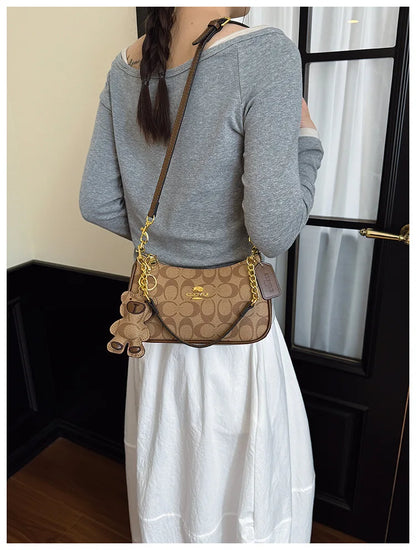 High-end style handbag for women, 2025 new model, unique and fashionable, trendy, retro, simple and elegant small square bag, cr