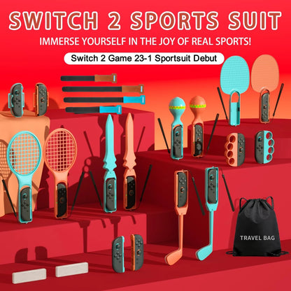 Sports Accessories Bundle for 2025 Switch 2,23 in 1 Family Accessories Kit S226 for Switch Sports Games