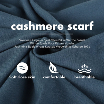 Women's Scarf Pashmina Shawls and Wraps for Evening Dresses Travel Office Winter Wedding Cashmere Feel Large Scarves