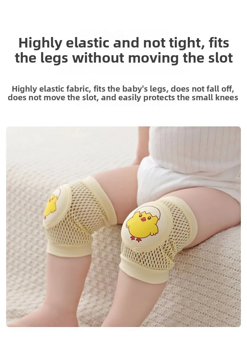 Baby Knee Pads 1 Pair - Thin Summer Crawling Protection, Anti-Fall Learning to Walk Gear for Infants & Toddlers