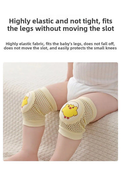 Baby Knee Pads 1 Pair - Thin Summer Crawling Protection, Anti-Fall Learning to Walk Gear for Infants & Toddlers