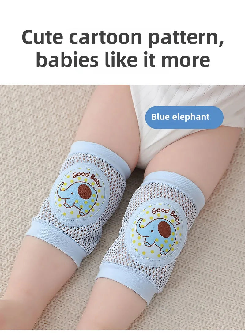 Baby Knee Pads 1 Pair - Thin Summer Crawling Protection, Anti-Fall Learning to Walk Gear for Infants & Toddlers