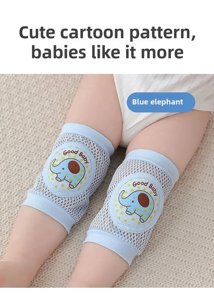 Baby Knee Pads 1 Pair - Thin Summer Crawling Protection, Anti-Fall Learning to Walk Gear for Infants & Toddlers