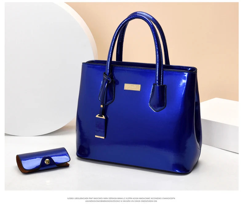 Women Handbags High Quality Patent Leather Women's Bag Fashion Shoulder bag Luxury Tote bag+card package Designer Messenger Bags