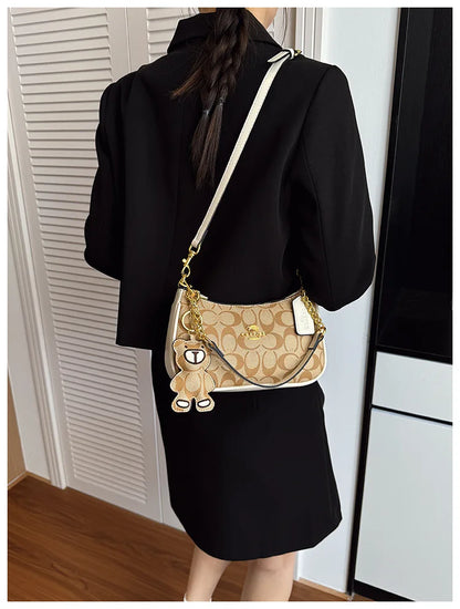 High-end style handbag for women, 2025 new model, unique and fashionable, trendy, retro, simple and elegant small square bag, cr