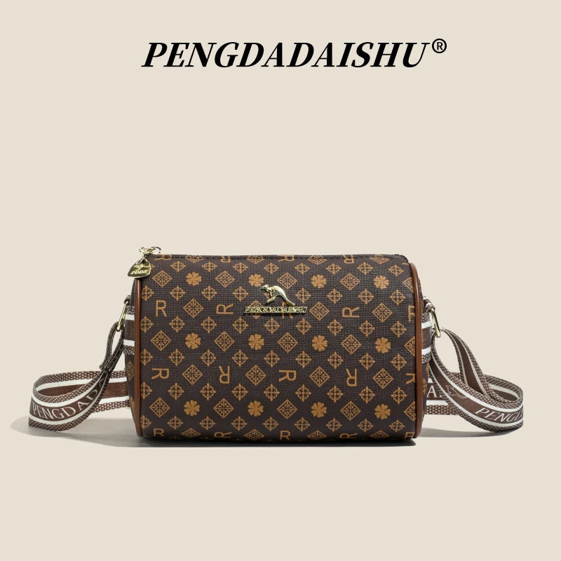 Women's Bag New Alphabet Print Shoulder Bag Fashion Retro Pillow Bag High-End Crossbody Bag Trendy