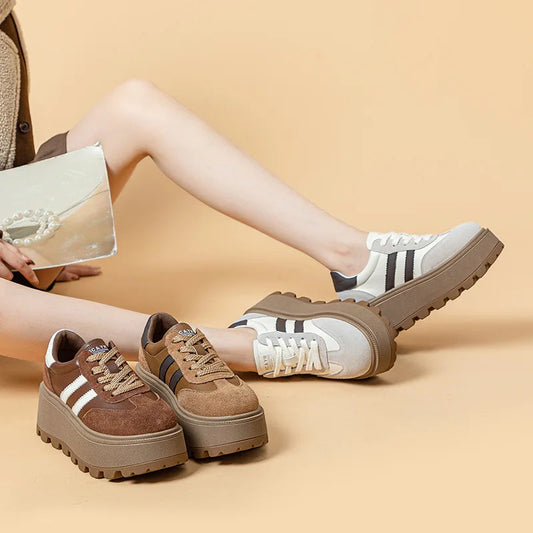 Women's shoes 2026 spring casual new thick soled shoes student sports shoes for women