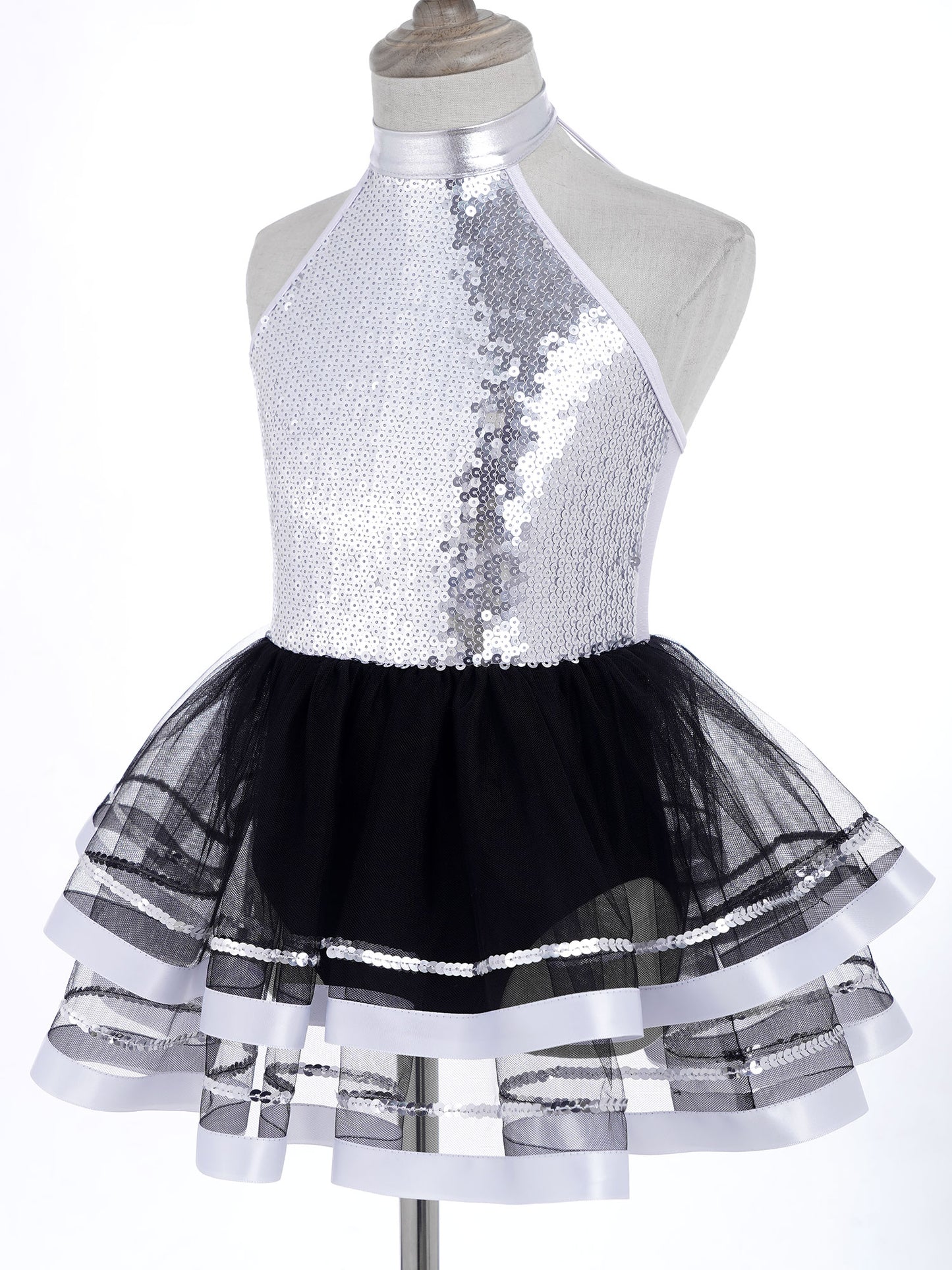 Summer Girls Clothes Sequins Tutu Dress for Dancing Birthday Party Ball Gown Festival Ballet Jazz Dance Costume Holiday Dresses