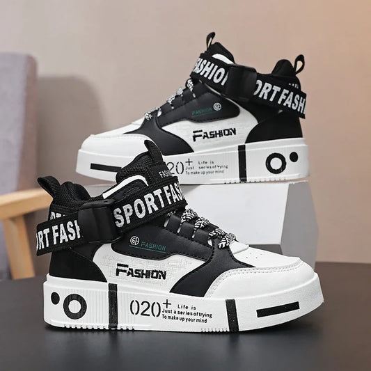 Kids Fashion Sports Shoes Boys High Top Board Shoes Leisure Breathable Outdoor Children Running Sneakers boys Child Casual Shoes