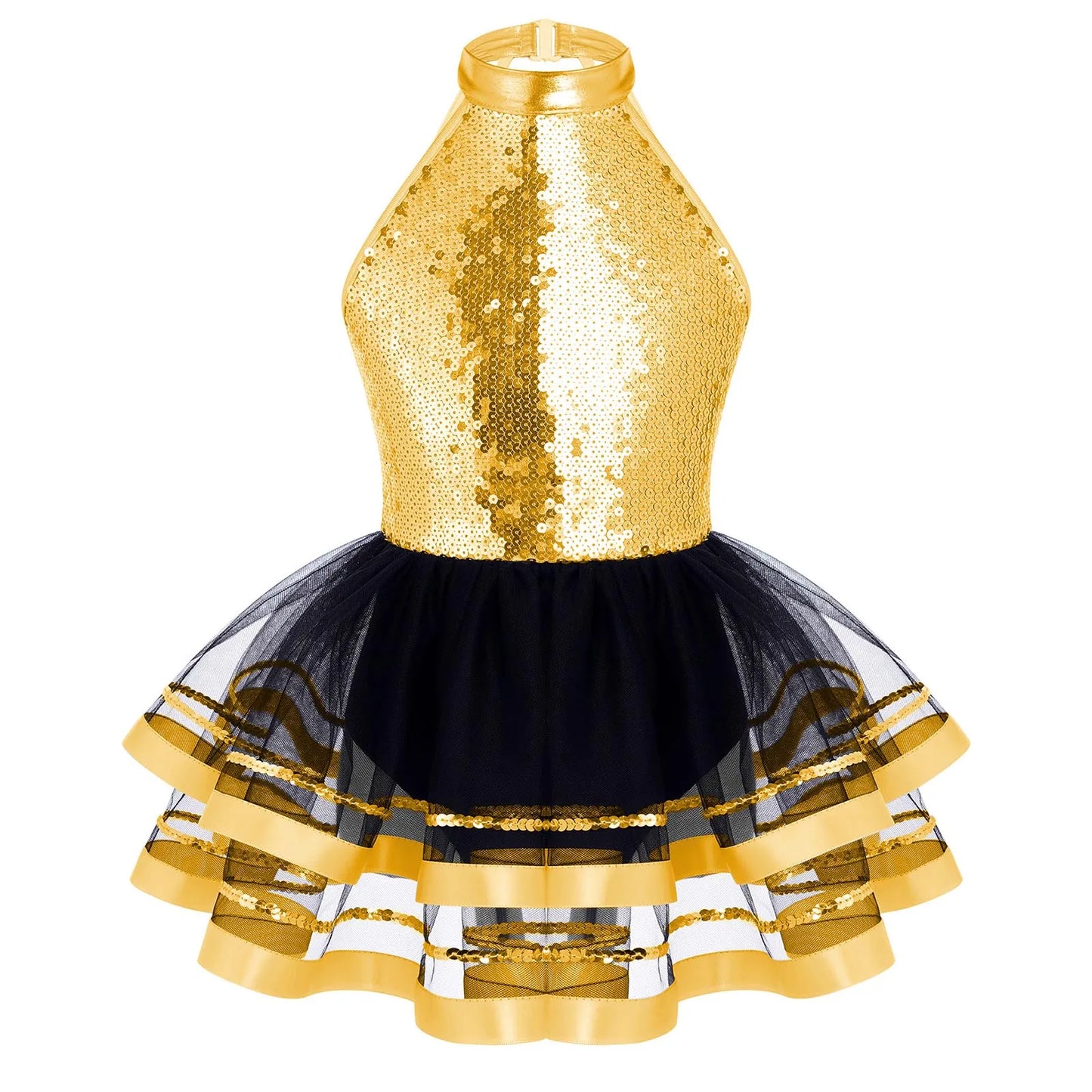 Summer Girls Clothes Sequins Tutu Dress for Dancing Birthday Party Ball Gown Festival Ballet Jazz Dance Costume Holiday Dresses