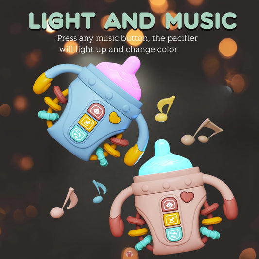 Electronic baby bottle-shaped toys/rattle toys/musical toys, songs/English words, suitable for babies over 18 months old, birthd