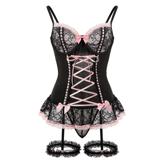 Women's Sexy Bra Set Erotic Underwear Set Porno Lingerie Lace Sexy Bra And Panty Garter Set Lingerie Sexy Hot Erotic Sleepwear