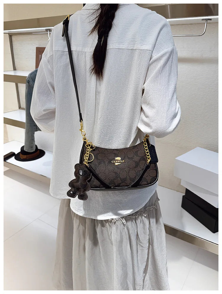 High-end style handbag for women, 2025 new model, unique and fashionable, trendy, retro, simple and elegant small square bag, cr