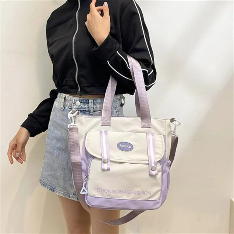 Women's Tote Bag, Large Capacity Daily Handbag, Travel Bucket Shoulder Bag, Fashion Messenger Bag,Campus School Bags Satchel