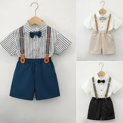 Boys Summer Suit Kids Graduation Performance Blazer Set Flower Boy Wedding Tuxedo Toddler Birthday Party Outfits 2 4 6 8 Years