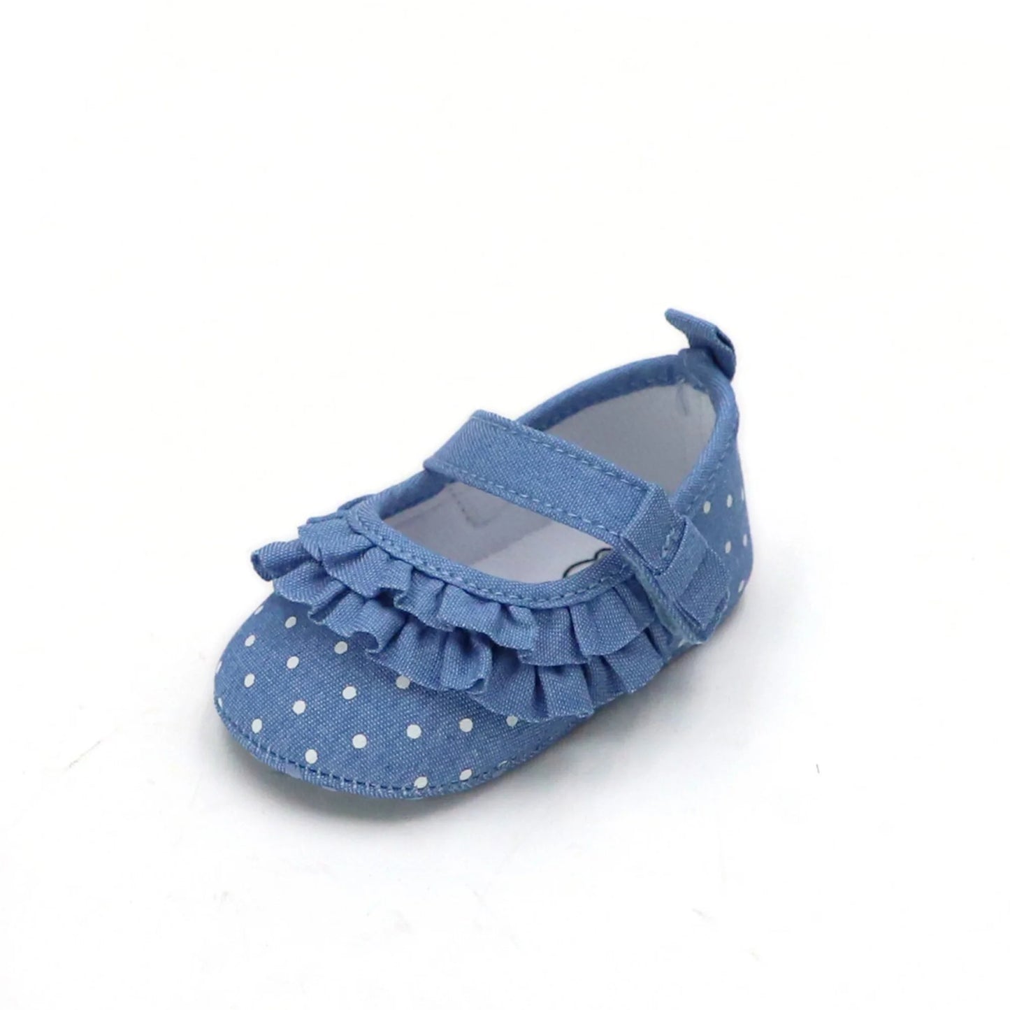 Spring Infant Baby Girls Princess Shoes Dots Print Soft Non-slip Bottom First Walker Shoes