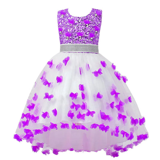 Girls Princess Dresses,Flower Sequined Ball Gown,Birthday Pageant Robe Formal Occasions Teenage Girls Dress for Party/Wedding