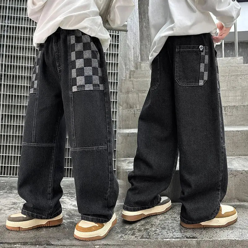 Boys Jeans For Children's Pants Kids New Clothing Trousers Loose Spring/Autumn Clothes Teenager Casual Jeans 4-14Y