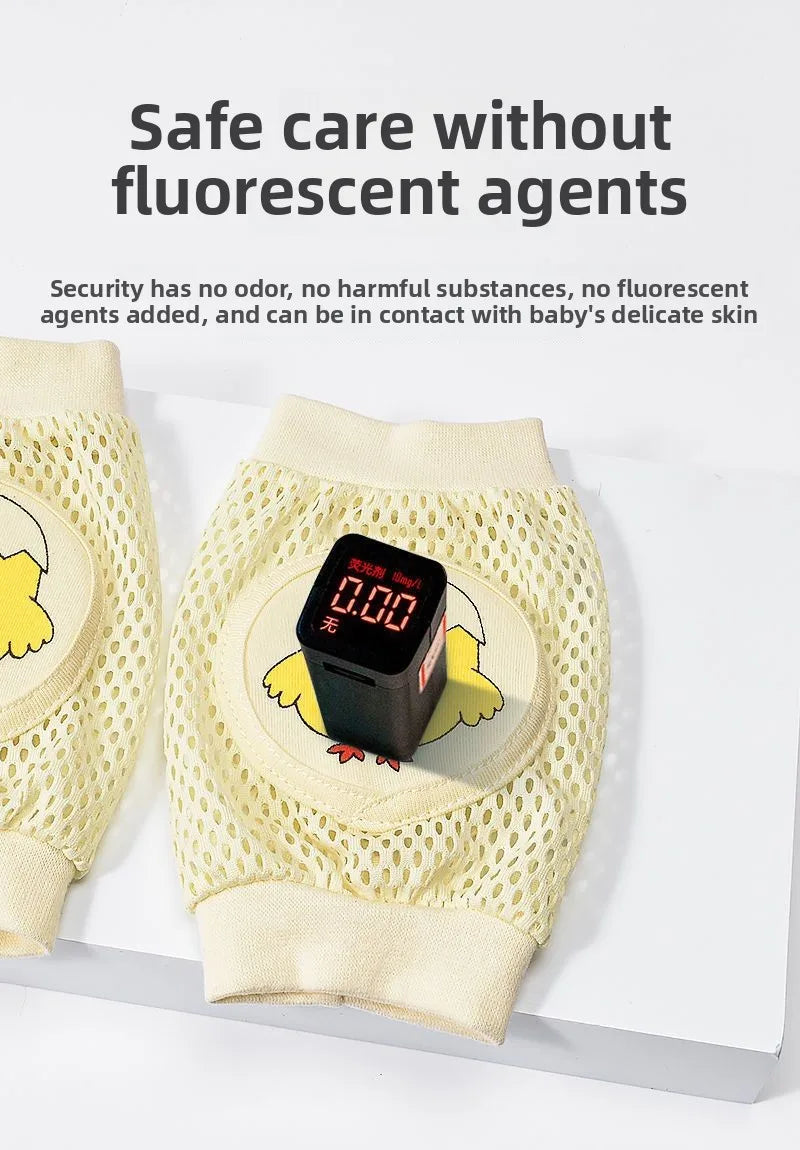 Baby Knee Pads 1 Pair - Thin Summer Crawling Protection, Anti-Fall Learning to Walk Gear for Infants & Toddlers