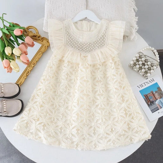 Summer Dress For Fashion Young Girls Flower sleeveless Dress Sweet Princess Dress For Kids One-Piece Dress Daily Holiday Dress