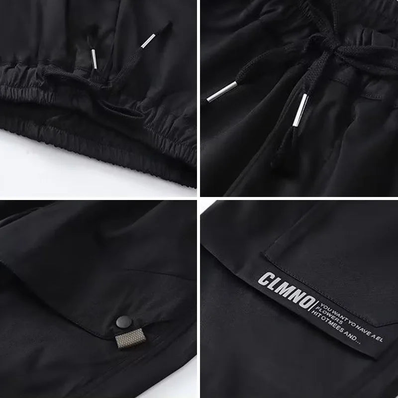 Boys Fashion Letter Print Cotton Cargo Pants 5-14 Years Spring Autumn Casual Sweatpants for Daily Outdoor Kids Clothes